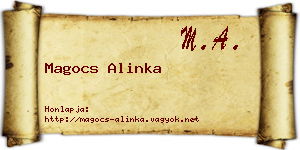 Magocs Alinka névjegykártya